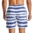 thumbnail image 4 of JIUKU Mens Beach Shorts Striped High Waisted Drawstring Shorts Casual Summer Baggy Outdoor Printing Sport Shorts, 4 of 6