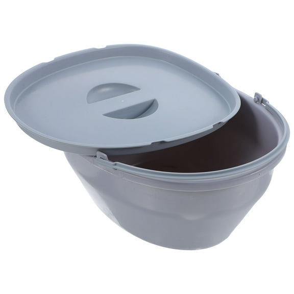SOPOTUTU Portable Car Potty Toilet Grey Plastic 1 Set for Seniors and Travel Convenience