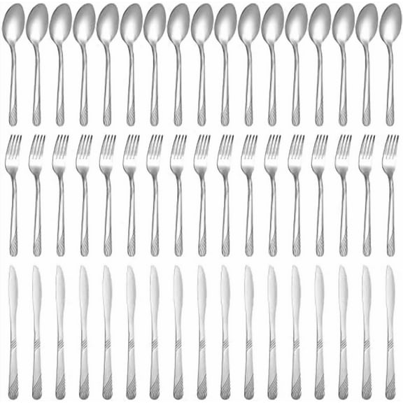 201 Pcs Thin Silverware Set Stainless Steel Flatware Sets Service for 67 Silver Cutlery Set Serving Utensils Sits Includes Knife Fork Spoon for Kitchen Dinner Table
