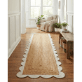 thumbnail image 4 of Sivi 2.6 x 12 Feet Handmade Scallop Braided Jute Rug - Natural Jute Runner Rug, 4 of 15