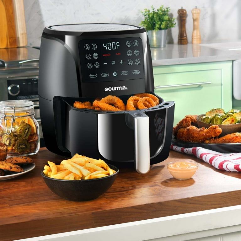 Gourmia 6-qt Digital Air Fryer with Guided Cooking Black