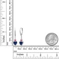 thumbnail image 2 of Gem Stone King 925 Sterling Silver Blue Simulated Sapphire Pink and White Lab Grown Diamond Drop Dangle Earrings for Women (2.73 Cttw, Heart Shape 7MM, Round 4MM), 2 of 4