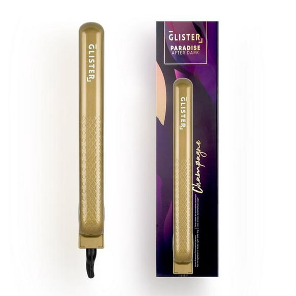 GLISTER LIMITED EDITION PARADISE AFTER DARK FLAT IRON (WITH BONUS SELFIE RING) - CHAMPAGNE