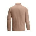 thumbnail image 3 of Domuza Men's Turtleneck Sweater Basic Classic Fit Long Sleeve Ribbed Knit Sweaters Fall Winter Warm Casual Stylish Solid Pullover Sweaters Khaki L, 3 of 3