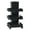 Black, variant on BarberPub Multi-Functional Salon Trolley with Wheels, 3-Tier Storage Equipment, Mobile Beauty Cart 2038