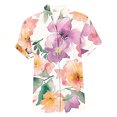 thumbnail image 4 of Raeneomay Button Down Shirts Loose Summer Tops for Women Women's Short Sleeved Fashionable Printed T-Shirt Cardigan Loose and Women's Summer Casual Shirt Top, 4 of 4