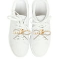 thumbnail image 3 of Unique Bargains 2 Pcs Shoe Accessories Fashionable Pearl Rhinestone Bow with Detachable Clip Shoe Decorations Gold Tone, 3 of 6