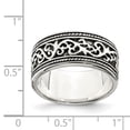 thumbnail image 3 of Auriga 925 Sterling Silver Antiqued Band for Women Size- 9, 3 of 6