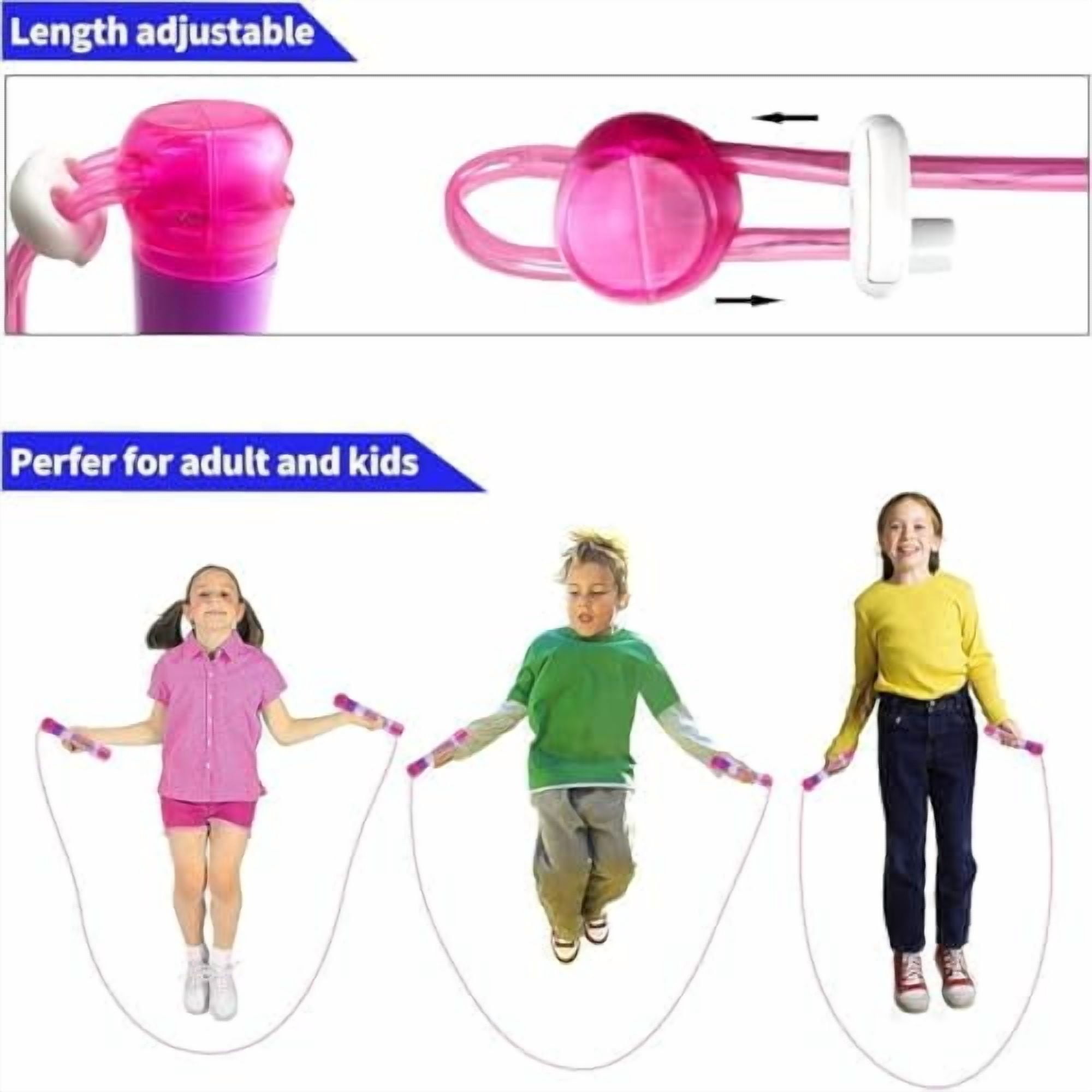 Light Up Jump Rope, LED Jump Rope for Kids Boys Girls Women Jumping Fitness, Tangle-Free Jumping Rope with Adjustable Size & Colorful Lights, Glow in The Dark Party Supplies Outdoor Indoor Exercise