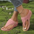 thumbnail image 7 of Willtoo Orthopedic Sandals for Women 2025 Wide Width Wedge Flip Flops, Arch Support for Beach Resort Pink 9.5 Wide, 7 of 7