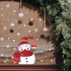 thumbnail image 1 of Fiudx Artículos en oferta con ofertas flash Muñeco de nieve navideño saludando con la mano, copo de nieve, decoración del hogar, pegatinas para puertas y ventanas, 1 of 5