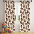 thumbnail image 5 of Blackout Kids Curtains,Brown Footballs on Beige Pattern Childrens Insulated Curtains Set Of 2,Bedroom Essentials,Toddler Room Decor 42"x84", 5 of 5