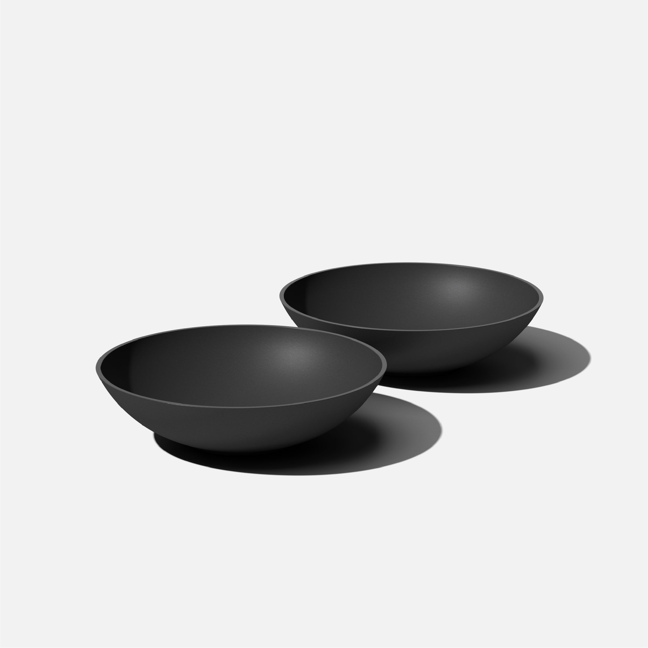 Veradek 24" x 24" x 6" Bowl Black Plastic Plant Planter (2 Pack