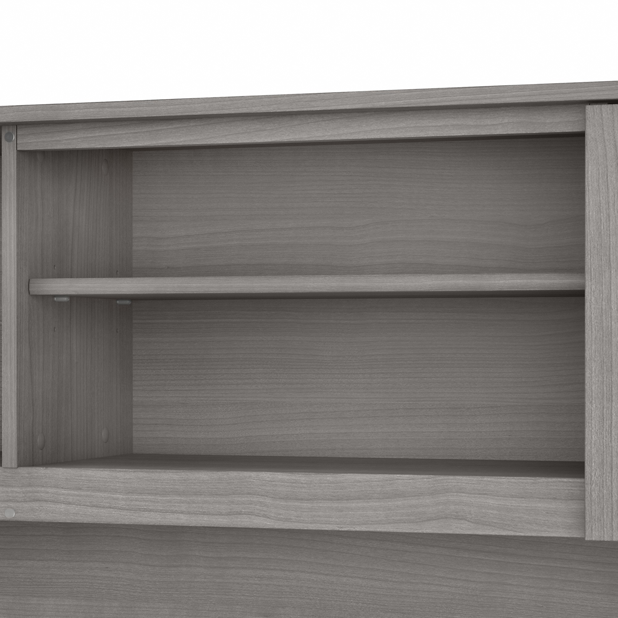 Bush Furniture Somerset 60 in 2-Door Hutch with Open Storage in Platinum Gray - fits on Somerset 60 in L Desk (Sold Separately) - image 5 of 8