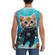 thumbnail image 4 of Balery Underwater Diving Cat Camisetas sin mangas para hombre, absorbe la humedad y protege contra el mal olor.-X-Large, 4 of 7
