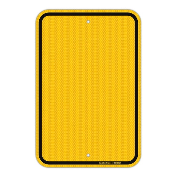 Blank Write-On Metal Sign, (2 Pack) 8 x 12 Inches Blank Metal Signs, Rust Free Aluminum, Engineer Grade Reflective Material, UV Protected, Weather/Fade Resistant, Easy to Install, Yellow