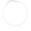 14K Solid White Gold 0.8mm Twisted Neck Collar Neckwire Chain Cuff Choker Necklace