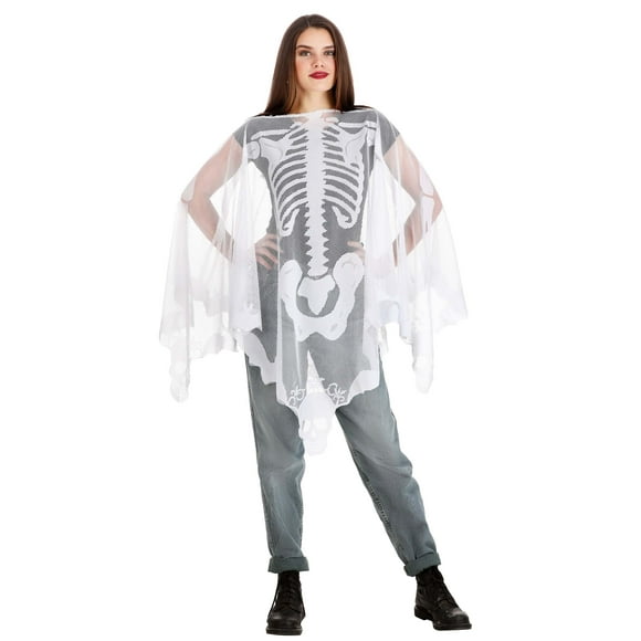 Poncho de Costume de Squelette pour Adulte