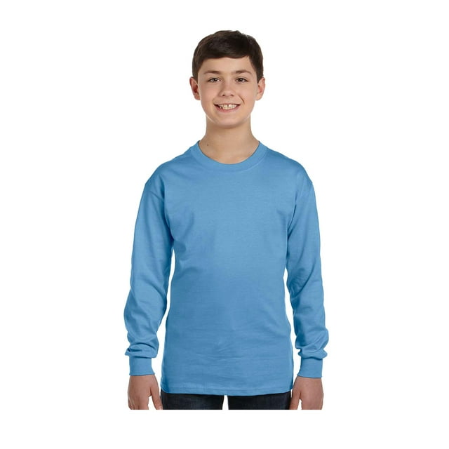 Gildan Big Boys Seamless Crewneck Long Sleeve T-Shirt, Style G5400B