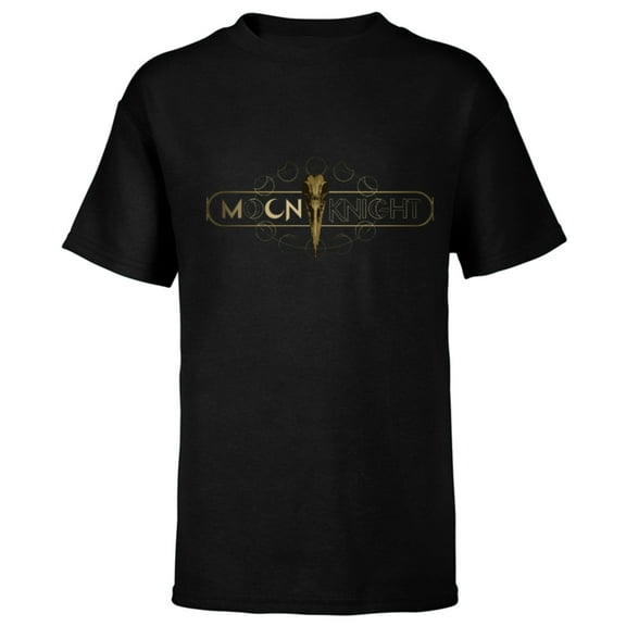 Marvel Moon Knight Khonshu Skull - Short Sleeve T-Shirt for Kids - Customized-Black