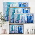 thumbnail image 4 of Designart 'Abstract Style Cityscape Panorama Skyscrapers I' Modern Framed Canvas Wall Art Print, 4 of 5