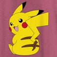 thumbnail image 2 of Women's Pokemon Pikachu Sitting Portrait Racerback Tank Top Pink Heather X Large, 2 of 4