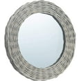 thumbnail image 2 of Wicker Mirrors for Wall Decor, Wall Mirror, Cosmetic Mirror with Wicker Frame for Bedroom Bathroom Living Room Entryway 27.6", 2 of 8
