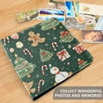 thumbnail image 4 of FORMRS 3 Ring Photo Album 4"x6" Self Adhesive Large Capacity PU Leather Cover, Green Christmas Trees, 4 of 8