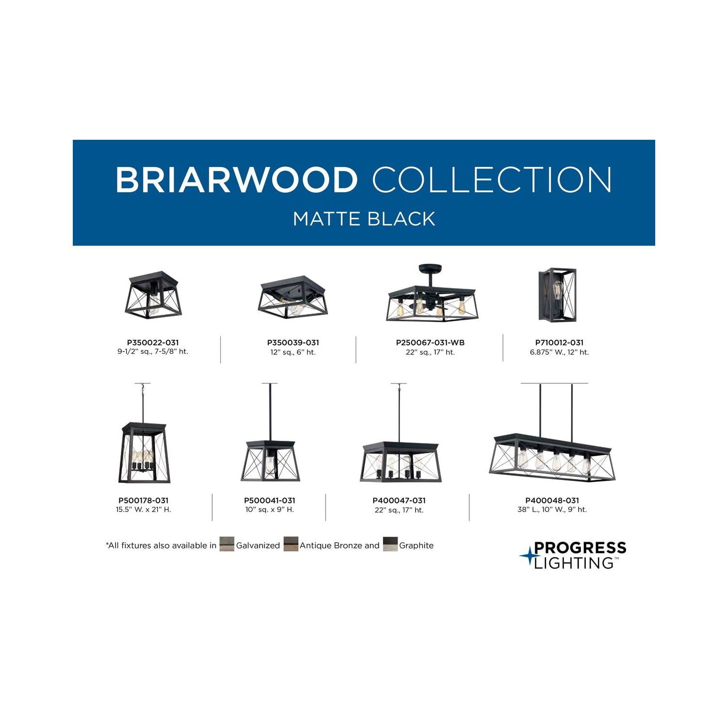 Briarwood Collection One-Light Textured and Cerused Black Farmhouse Style Flush Mount Ceiling Light