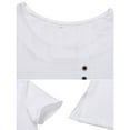 thumbnail image 6 of Aunavey Women's Cotton Linen T-Shirts Short Sleeve Tunic Tops Casual Loose Blouse, 6 of 7