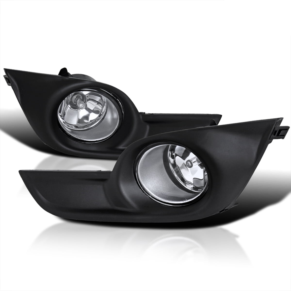 Pair Front Clear Fog Lights Wiring Harnes For Toyota Yaris Sedan 4D 2007-2012
