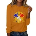 thumbnail image 4 of EQWLJWE Chemises à Manches Longues pour Femmes Boutonnées Mode Printemps Imprimé Manches Longues Col Rond T-Shirt Décontracté Hauts Vêtements d'Automne pour Femmes, 4 of 6