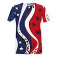 thumbnail image 5 of Womens Summer Tops under $5! Xqxayjr Fourth of July Shirts for Women American Flag Patriotic Shirt Short Sleeve Summer Tops Trendy Crewneck Independence Day 4th July Graphic Tees Top, 5 of 5