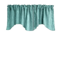 Crinkle Crushed Taffeta Scalloped Window Valance 58" Wide / 20" Tall