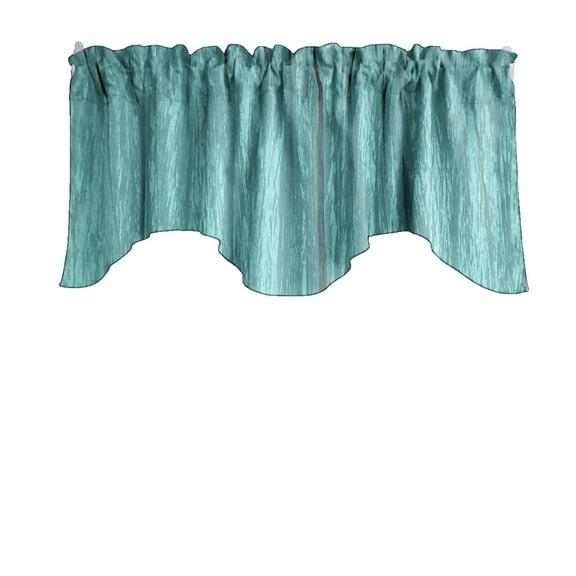Crinkle Crushed Taffeta Scalloped Window Valance 58" Wide / 20" Tall