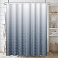 thumbnail image 2 of Geometric Green and Gray Bathroom Set with Shower Curtain Sets Rugs Accessories, Black and Gray Modern Military Shower Curtain, Green Bathroom Decor 4 Pcs, 2 of 8