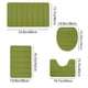 thumbnail image 3 of Set de esterillas de baño de espuma | Colección de alfombras de baño de 4 piezas | Vellón de terciopelo suave y espuma | Parte trasera antideslizante de goma | Altamente absorbente | Lavable a, 3 of 9