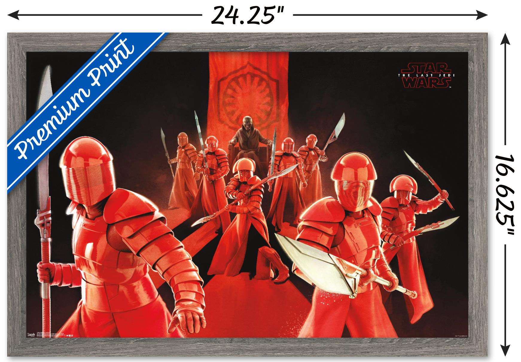 Star Wars: The Last Jedi - Defend Wall Poster, 14.725" x 22.375", Framed