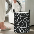 thumbnail image 6 of Uemuo Numbers Pattern Circular Laundry Hamper Basket with handles,Collapsible laundry basket,Large capacity laundry hamper,Laundry Organizer-Small, 6 of 8