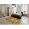 thumbnail image 4 of Ahgly Company Tapis d'Intérieur Rond Abstrait Jaune Oriental, 7 Pieds Rond, 4 of 6