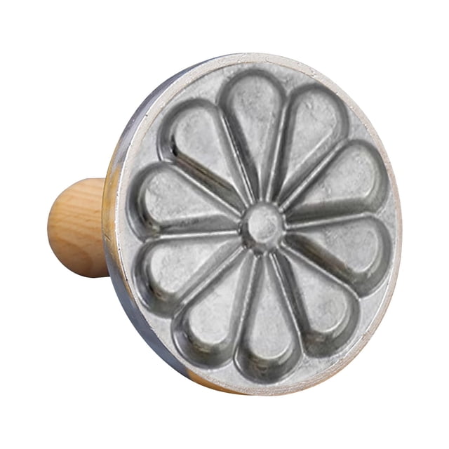 WHEANG Cookie Embossing Die Round Metal Cookie Cutter Mould With Wooden Handle Embossing Stamp Mould For Home DIY Baking