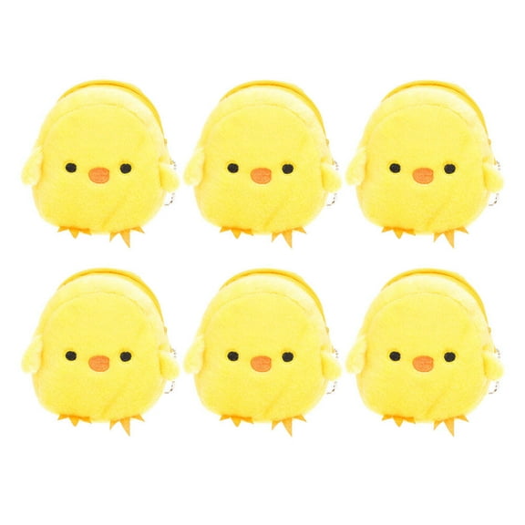 Baluue Chick Wallet Coin Purses Yellow Plush 6Pcs Office