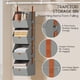 thumbnail image 5 of Organizador de Armario Colgante de 4 Niveles, Estantes para Colgar Ropa, de Armario Que Ahorra Espacio, Contenedores de Tela para Dormitorio, Color Gris., 5 of 5