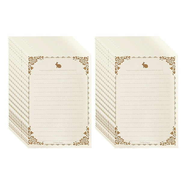100 hojas de papel para escribir, papel de papelería con líneas, papel para escribir cartas para oficina, hogar, escuela, invitaciones de boda