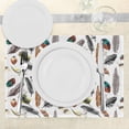 thumbnail image 3 of Ambesonne Animal Place Mats Set of 4, Vivid Feathers Vivid Art, Standard Size, Multicolor, 3 of 6