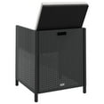 thumbnail image 3 of vidaXL 13 Piece Outdoor Dining Set with Cushions Poly Rattan Black, 3 of 5