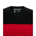 thumbnail image 3 of X RAY Men's Soft Stretch Cotton Solid Colorblock Short Sleeve Crewneck Slim Athletic Fit T-Shirt, Fashion Sport Casual Tee for Men, Colorblock Red/Black, Large, 3 of 4