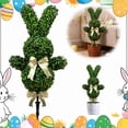 thumbnail image 2 of Artificial Bunny Shaped Topiary Tree, Rabbit Shaped Topiary Trees with Ground Spike, Artificial Faux Boxwood Fake Easter Pla, 2 of 7