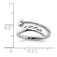 thumbnail image 2 of FB Jewels Sterling Silver Rhodium-plated Heart w/Wing Toe Ring, 2 of 2