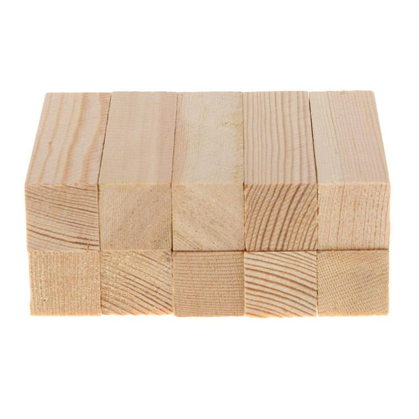 5/10 piezas de dados rectangulares sin terminar, piezas de juego, bloques de madera, decoración de madera 20x20x80mm